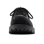HANQIAORIJI Black Blood Collection Cow Split Leather Casual Shoes Men"s Black