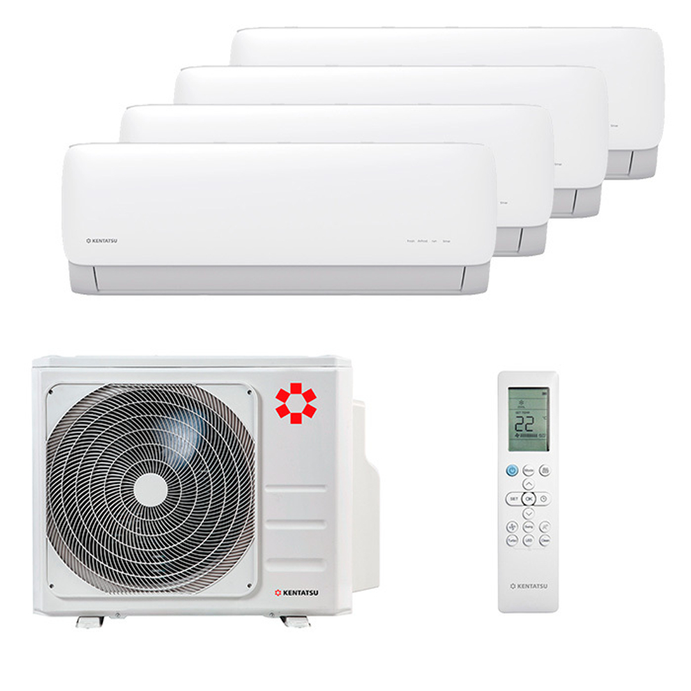 Мультисплит система на 4 комнаты Kentatsu KMGA26HZRN1 x 3 + KMGA35HZRN1 / K4MRA100HZRN1