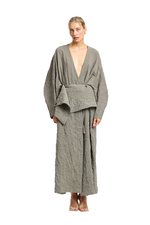 Платье maxi с баской Invitation olive