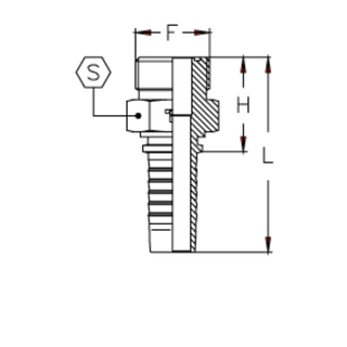 Фитинг DN 16 ORFS (Ш) 1
