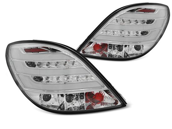 Задние фонари для Peugeot 207 (06-09) LED хромированные