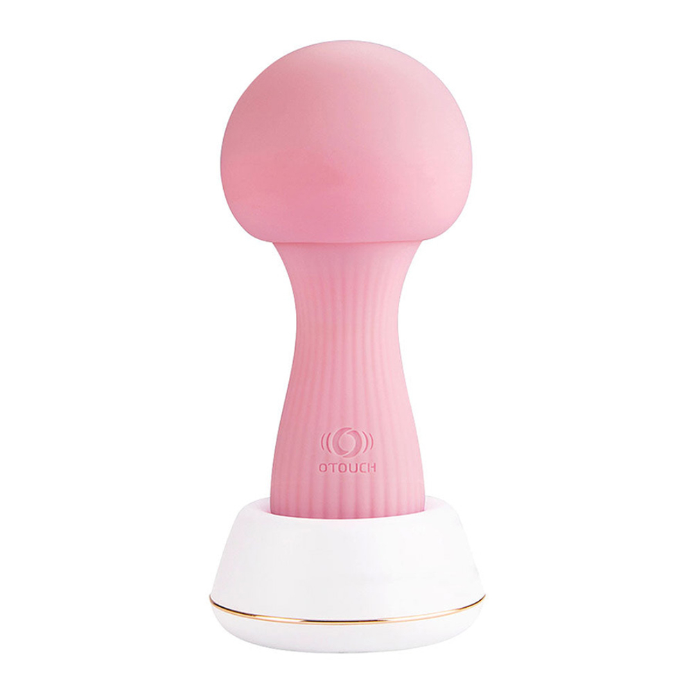 Розовый клиторальный мини-вибратор 12см в форме гриба Otouch Clitoral Vibrator Mushroom Pink