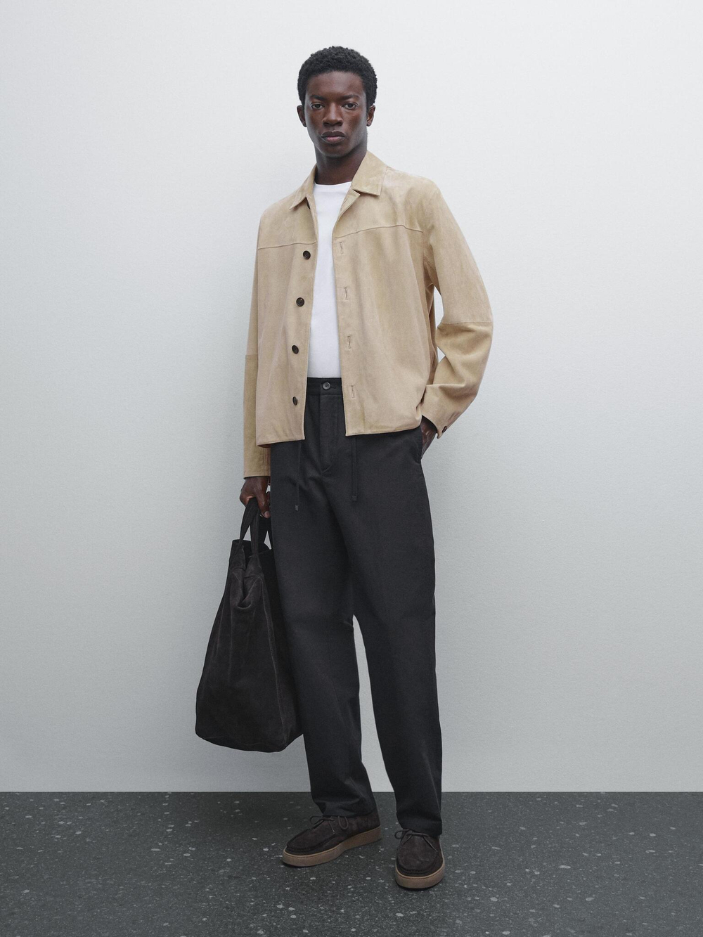 Massimo Dutti Джоггеры из хлопковой смеси, черный