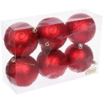 Набор шаров 8 см «Magic wish» (набор 6 шт), Красный