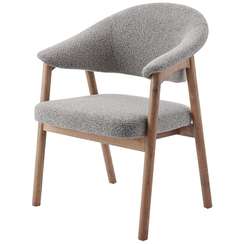 Стул Holmes 5, серый, ножки орех