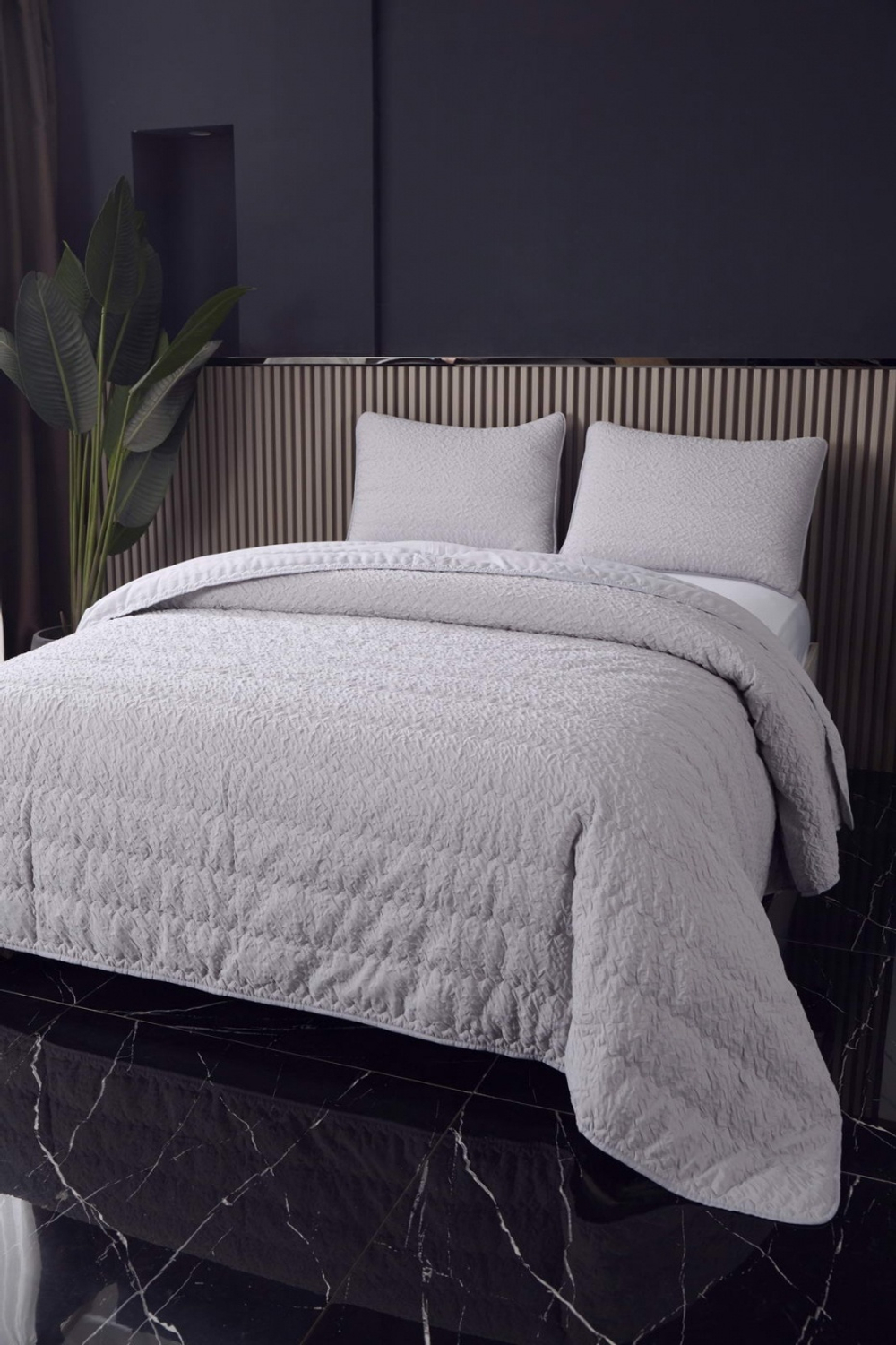 Покрывало 160х220 и наволочка 50х70 Sofi De MarkO Надин серое