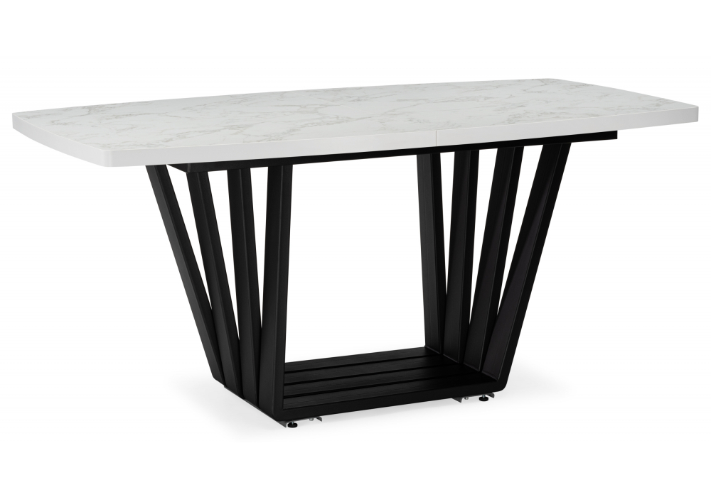 Стол деревянный Woodville Эудес 160(205)х90 сабия, черный, ножки черные