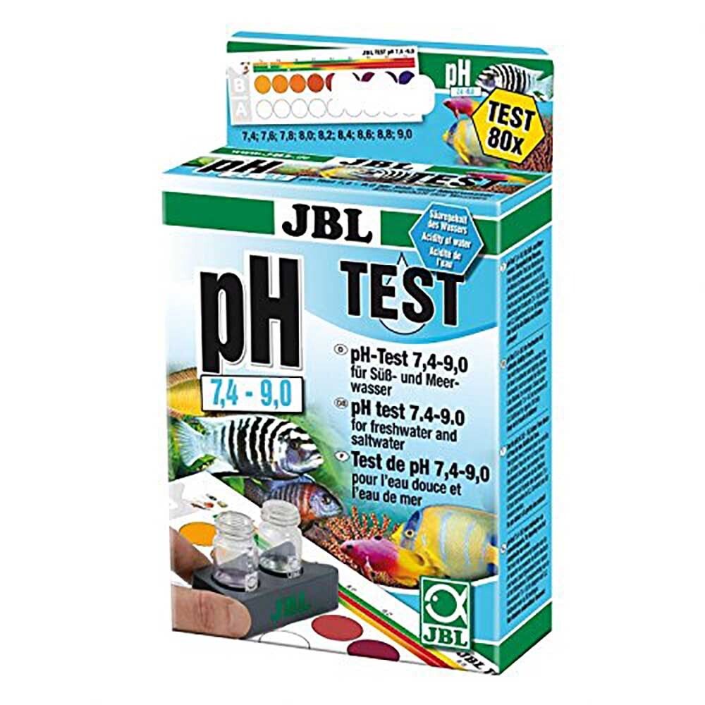 JBL pH Test-Set 7,4-9,0 - тест на pH в диапазоне от 7,4 до 9 единиц для пресной и морской воды, 80 измерений