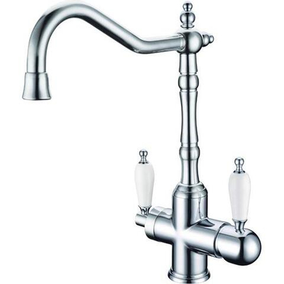 Смеситель для кухни Boheme TRADIZIONALE CHROMO 113 Хром, с керамическими ручками