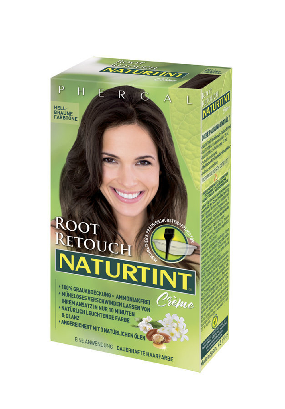 Натуральный оттенок, светло-коричневый цвет корней., 45 мл