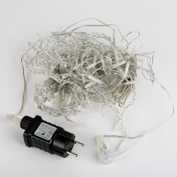 ULD-B6006-080-STK WHITE IP44 Бахрома светодиодная со статическим свечением. 6м. Соединяемая. 80 светодиодов. Белый свет. Провод прозрачный. ТМ Uniel