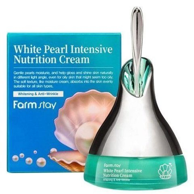 FarmStay Крем интенсивно питательный с экстрактом жемчуга - White pearl intensive nutrition , 50г