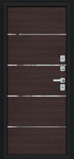 Thermo Лайн/BChrome Букле черное/Wenge Melinga 205*86 левое