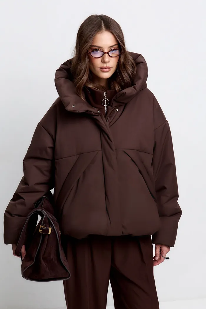 Куртка зимняя на утеплителе Isosoft в цвете шоколад