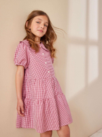 Платье школьное для девочки Next M82-266, Белый, Красный