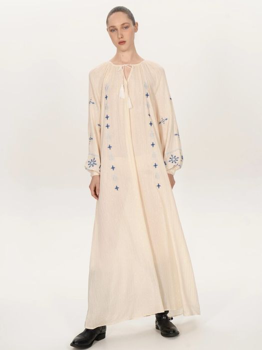 Платье длинное, разноцветное