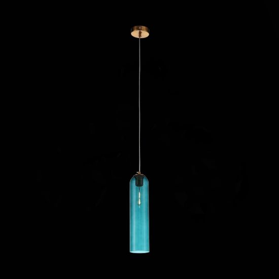 SL1145.383.01 Светильник подвесной ST-Luce Латунь/Голубой E27 1*60W CALLANA