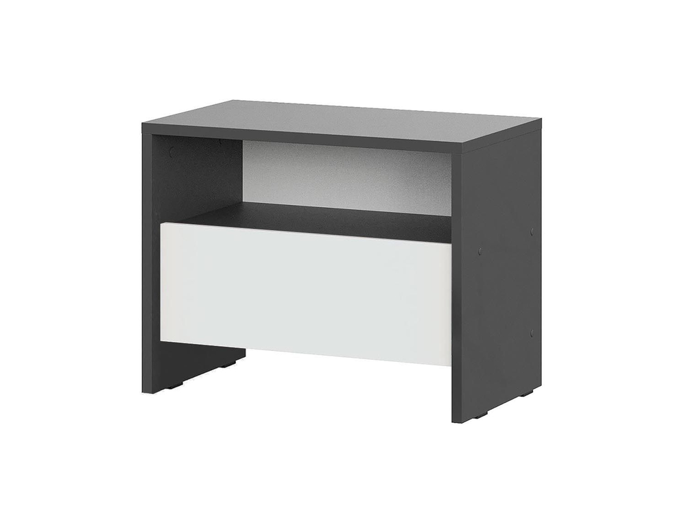 Дольче тумба прикроватная / Графит/Белый