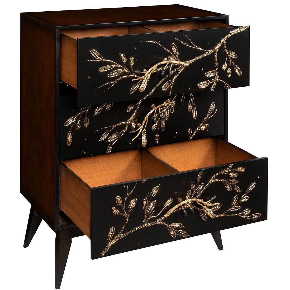 Ручка мебельная скоба Oliva Branch (Олива Бранч) правая Амбер