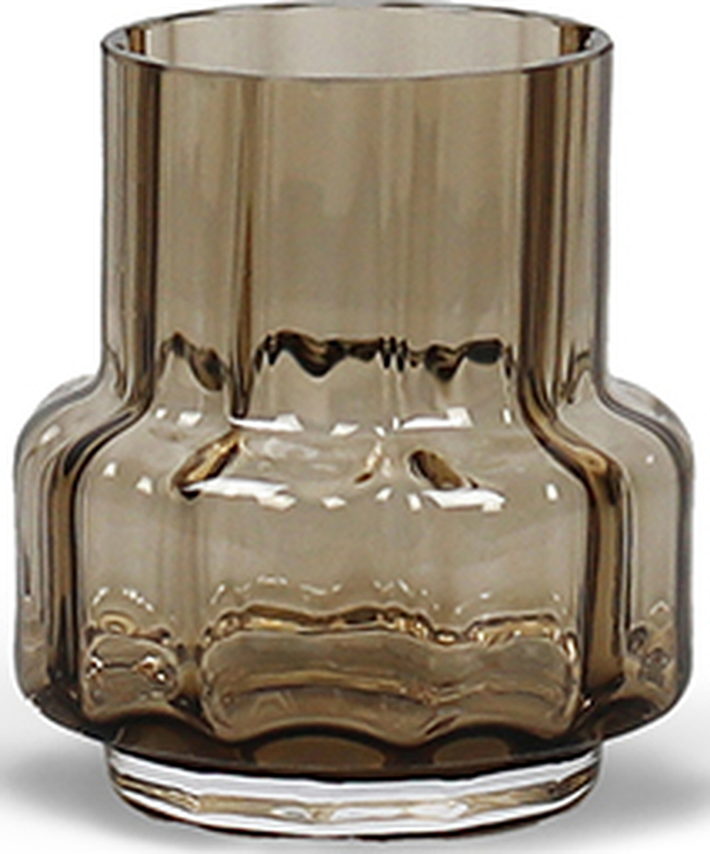 Подсвечник Ro Collection Hurricane Reflections No.25, стекло, 10 9 см, коричневый