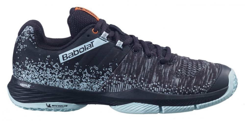 Женские кроссовки для Падел Babolat Sensa Woman - black/tanager turquoise