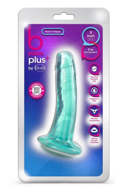 Зеленый фаллоимитатор Hard N’ Happy - 14 см.