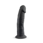Фаллоимиатор термоактивный из Silexpan 7.5" черный 220697AL