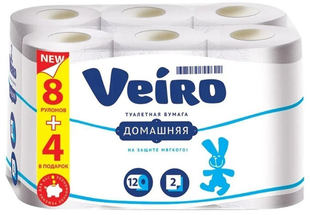 Veiro Домашняя 12 шт. 2-х слойн. туалетная буvага