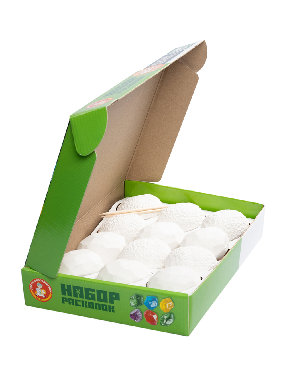 Набор раскопок КУБИКРАФТ 12 яиц 24 артефакта