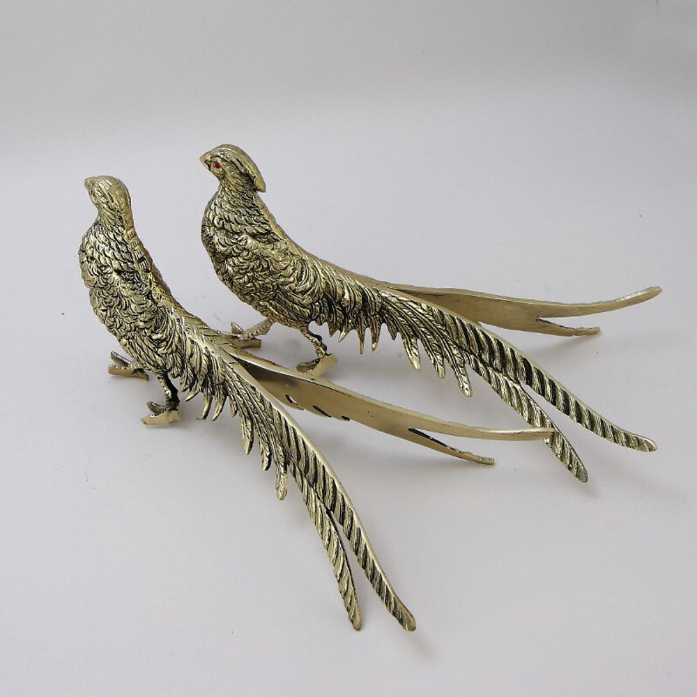 Bello De Bronze Статуэтка Фазаны пара, золото