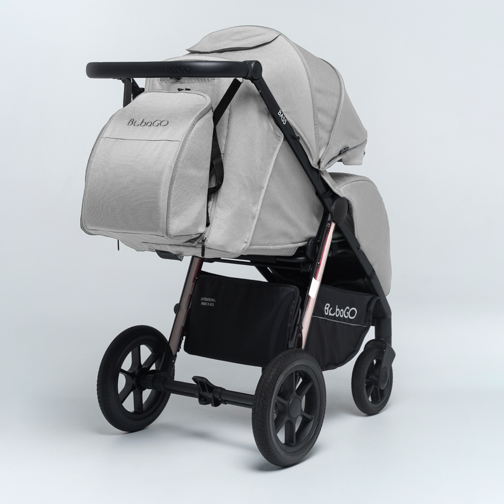 Коляска детская прогулочная BubaGo арт.BG 133-CH-1 MODEL BASS color/ цвет Light gray/ Светло серый