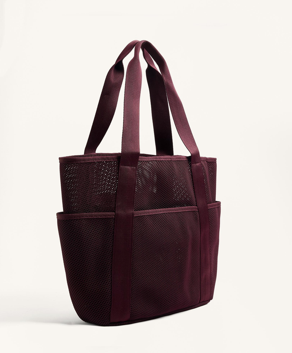OYSHO Сумка-шоппер из сетчатой ​​ткани, бордовый