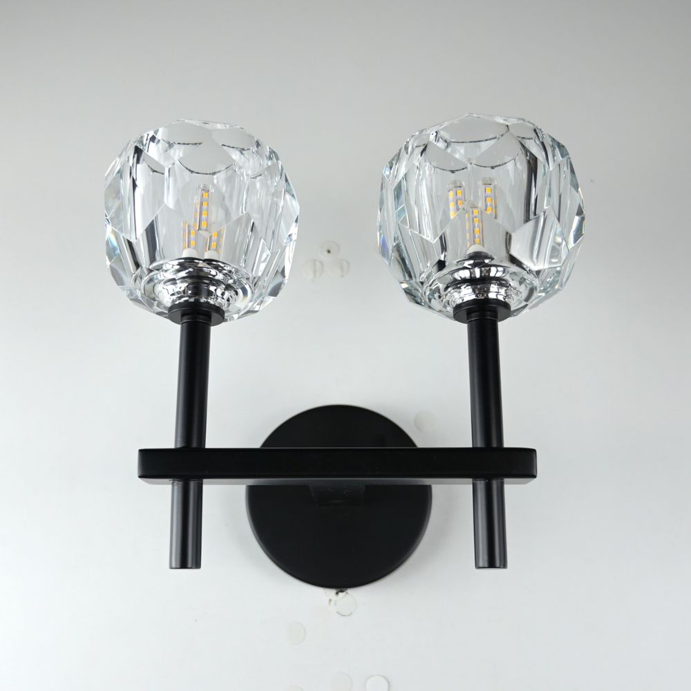 Бра Boule De Cristal Double Sconce Brass Черный By Imperiumloft