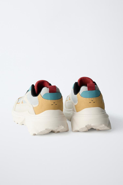 ZARA ОБЪЕМНЫЕ КРОССОВКИ, РАЗНОЦВЕТНЫЙ