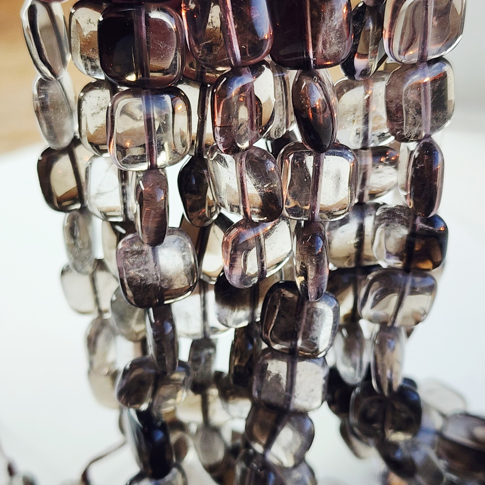 Дымчатый кварц (раухтопаз), бусина квадратик 12мм, штучно