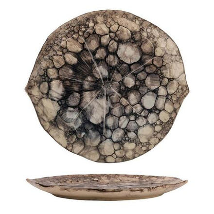 Блюдо для подачи 30,5*28,7 см h3,3 см Pebbles Clear Ice Dark   P.L. [1]
