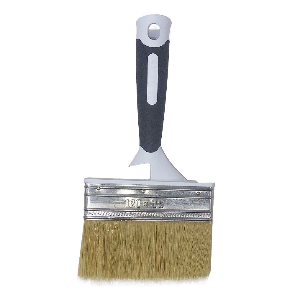 Кисть плоская Универсальная 120*35мм светлая, смешанный ворс, 2К ручка/880-135 Кисть плоская Универсальная 120*35мм светлая, смешанный ворс, 2К ручка/880-135