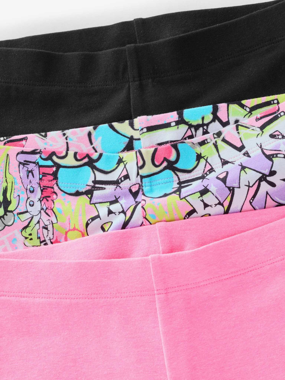 Шорты-велосипедки для девочки Next E61-335, 3 шт., Розовый, Черный