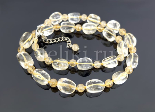 Бусы из цитрина (н-1036)