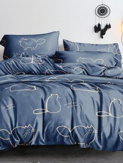 Пододеяльник Simple House "Котики (полисатин)" 2-сп 175х215 см