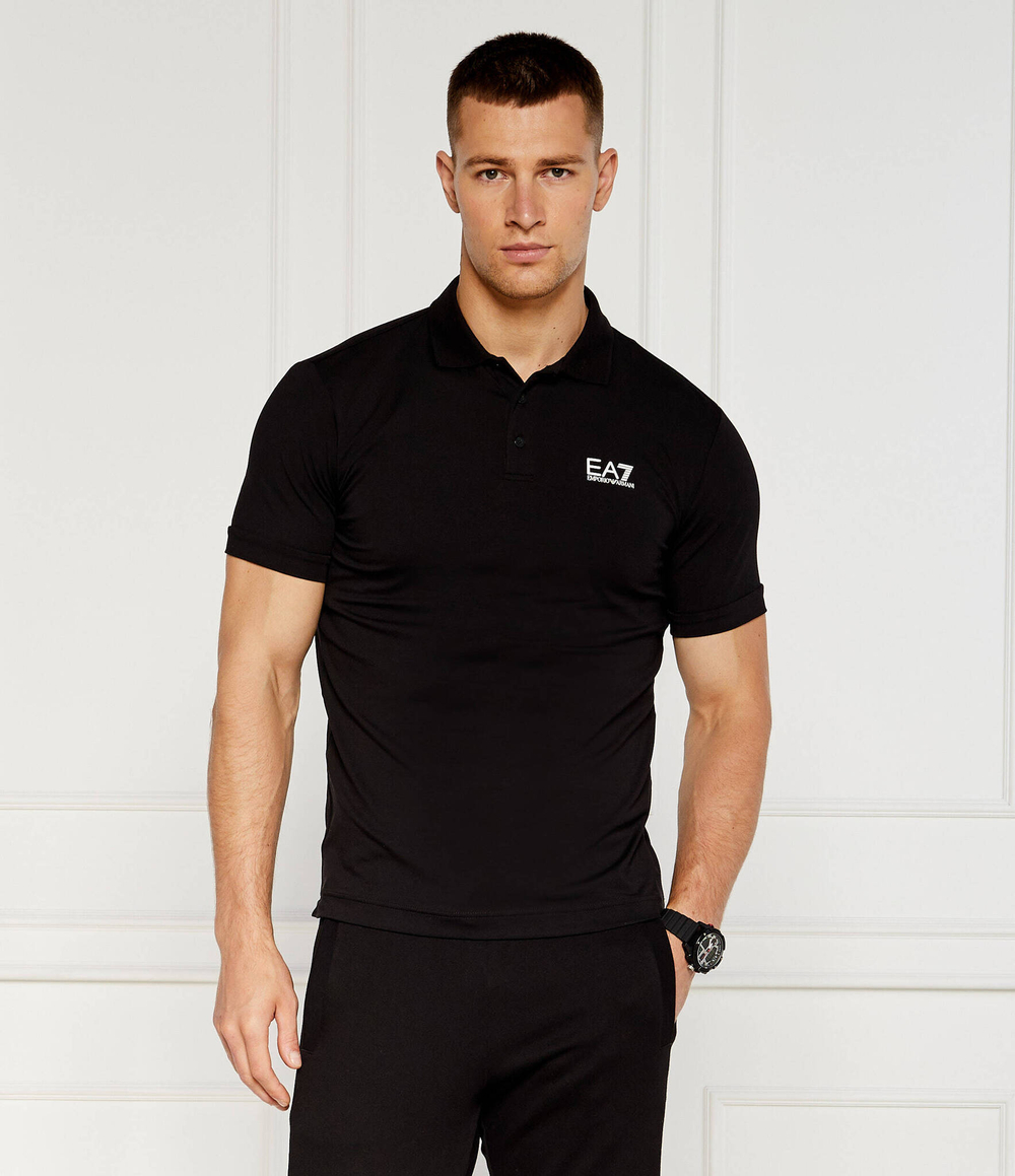 Поло EA7 - черный(8NPF14 PJVQZ)