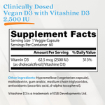 Doctor's Best, веганский витамин D3 с Vitashine D3, 2500 МЕ, 60 вегетарианских капсул
