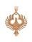 Купите кулон Феникс из стерлингового серебра с позолотой фото на белом фоне.
