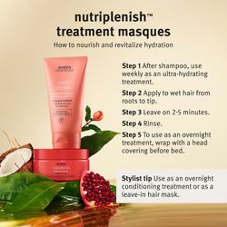 Aveda Nutriplenish Masque Deep Moisture - глубоко увлажняющая маска для сухих кончиков волос /   200  ml  / GTIN 18084036020