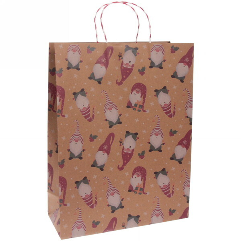 Пакет подарочный «Крафтовый новогодний мир» 40*30*12 см