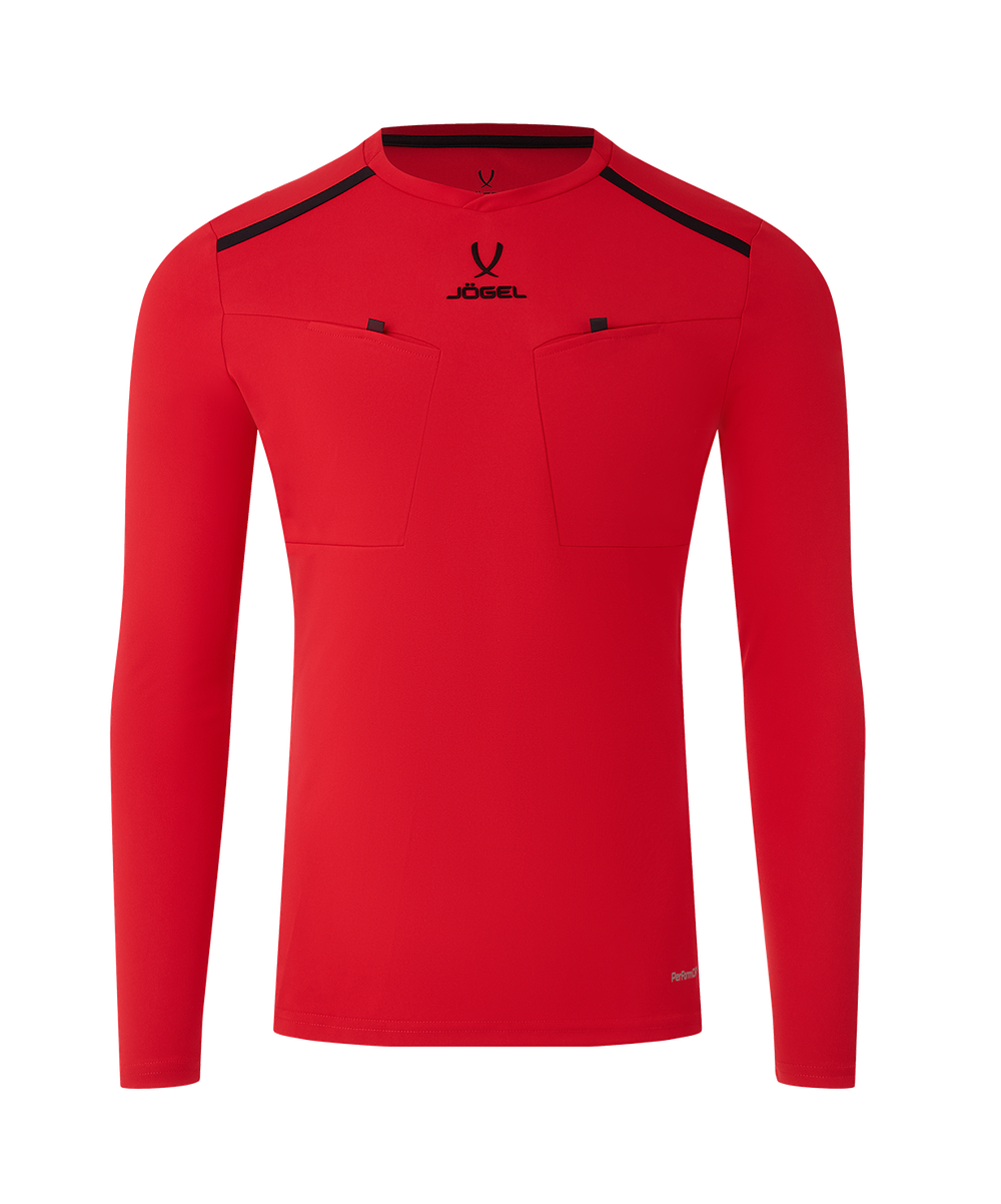 Футболка судейская с длинным рукавом DIVISION PerFormDRY Referee LS Tee, красный