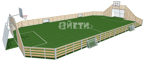 Ограждение спортивной площадки ЭКО 391003 для игры в уличный футбол