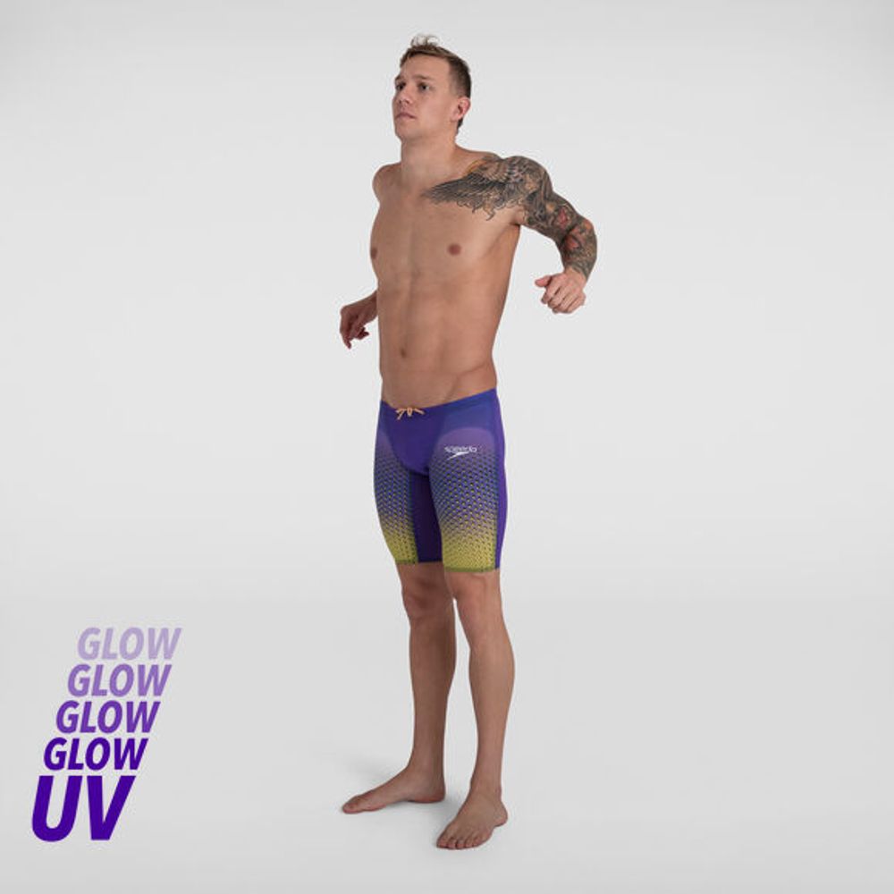 (2020) Стартовые шорты SPEEDO FASTSKIN LZR PURE Valor Jammer Violet/Fluo Yellow/Black стандартная талия ПОД ЗАКАЗ