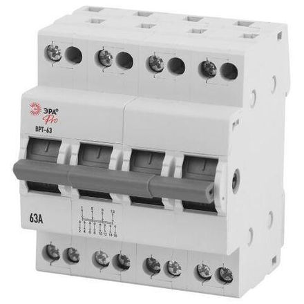 Выключатель-разъединитель трехпозиционный ВРТ-63 PRO VRT63-4-63 4п 63А Эра Б0061689