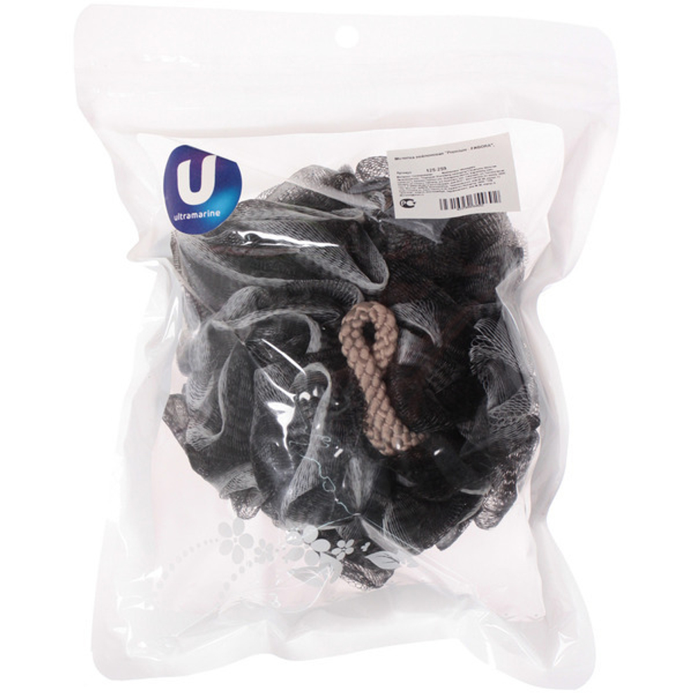 Мочалка нейлоновая «Premium - FAGORA», цвет белый / черный, 50гр (ZIP пакет)